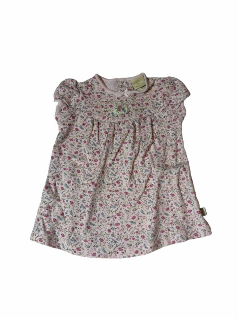 Classic Pooh Baby Dress 9 Months Pink Floral Winnie the Pooh Embroidered Dress
